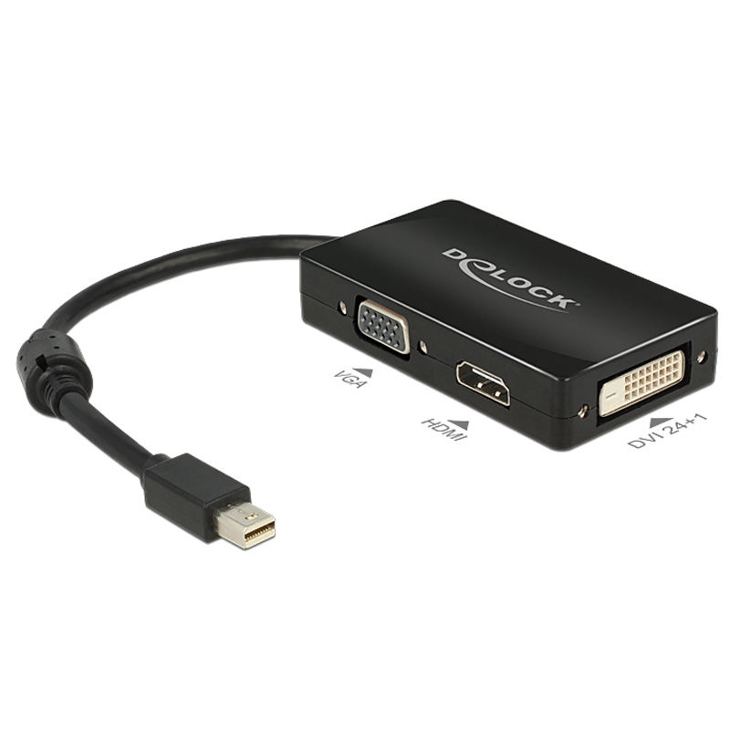 Delock Adapterkabel mini DisplayPort Stecker auf VGA, HDMI, DVI