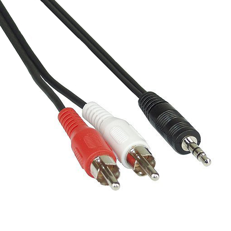 Cinch/Klinke Kabel 2x Cinch 3,5mm Klinke ST/ST 1,5m