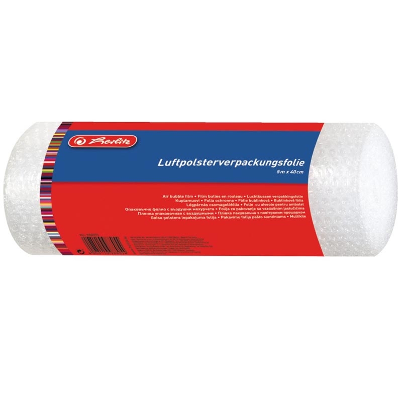 Herlitz Luftpolsterfolie, gerollt, 5 m x 40 cm