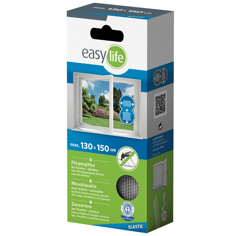 easy life Insektenschutz-Magnetband selbstklebend 100 cm anthrazit Verpackung