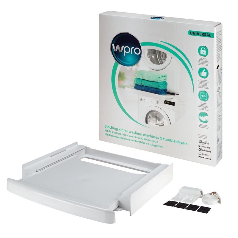 Wpro SKS101 Verbindungsrahmen mit Ablage für Waschmaschinen (2.Wahl)
