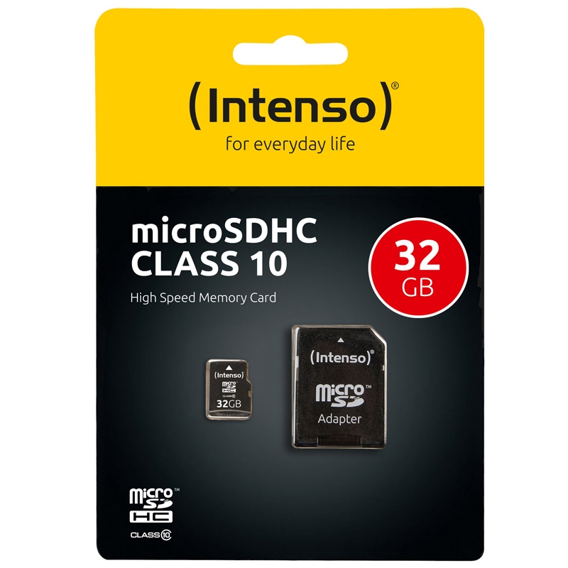 Intenso Micro SDHC Card 32 inkl.Adapter Class 10