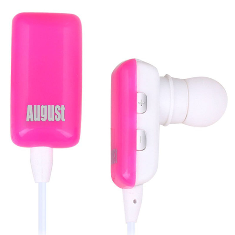 August EP605P in Ear Bluetooth Ohrhörer mit Mikrofon pink