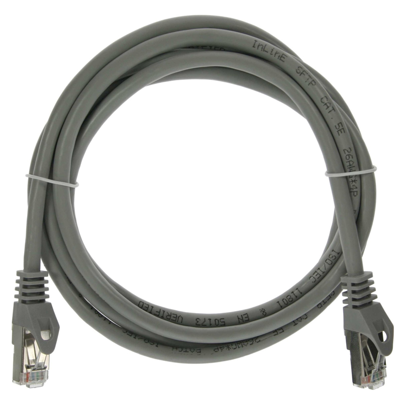 Inline Patchkabel U/UTP Cat.5e grau 5m 71405
