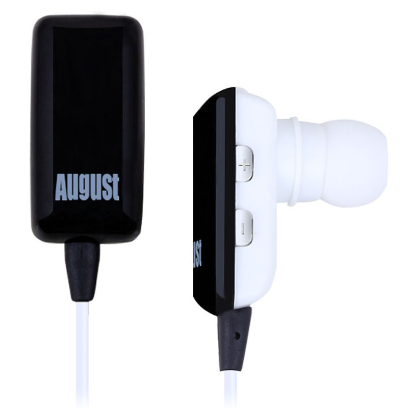 August EP605W in Ear Bluetooth Ohrhörer mit Mikrofon weiß/schwarz