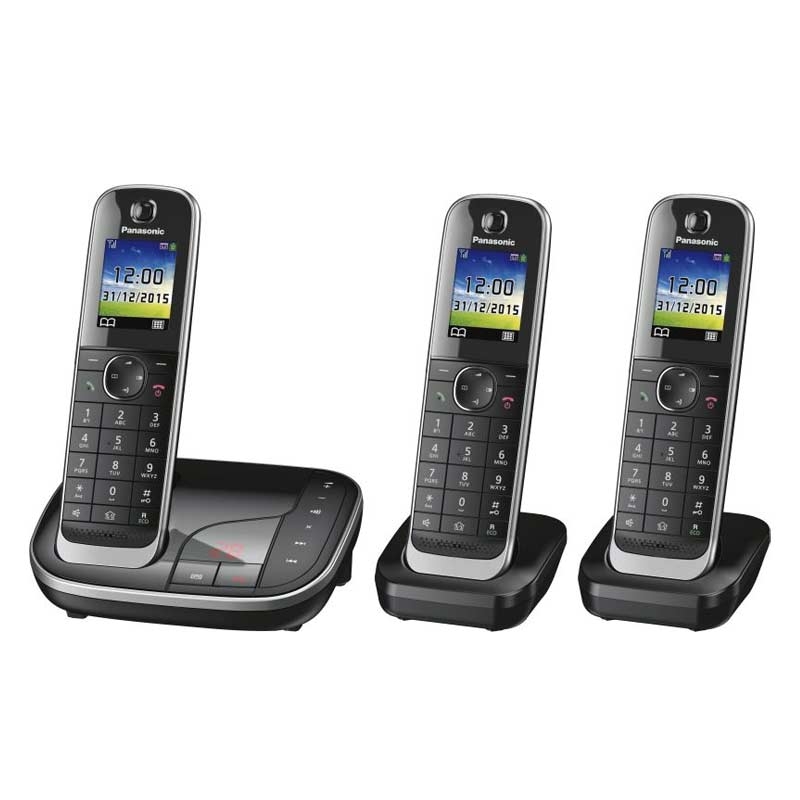 Panasonic KX-TGJ323GB Familien-Telefon mit Anrufbeantworter / Duo Telefon mit 2 Mobilteile