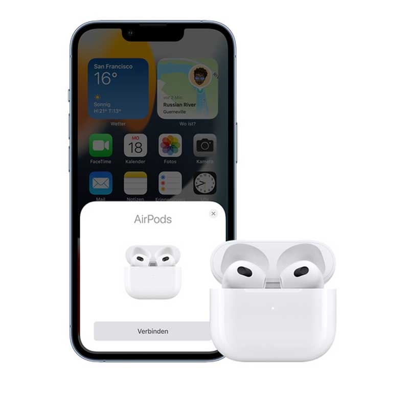 Apple AirPods (3. Generation) inkl. kabellosem MagSafe Ladecase weiß B2B