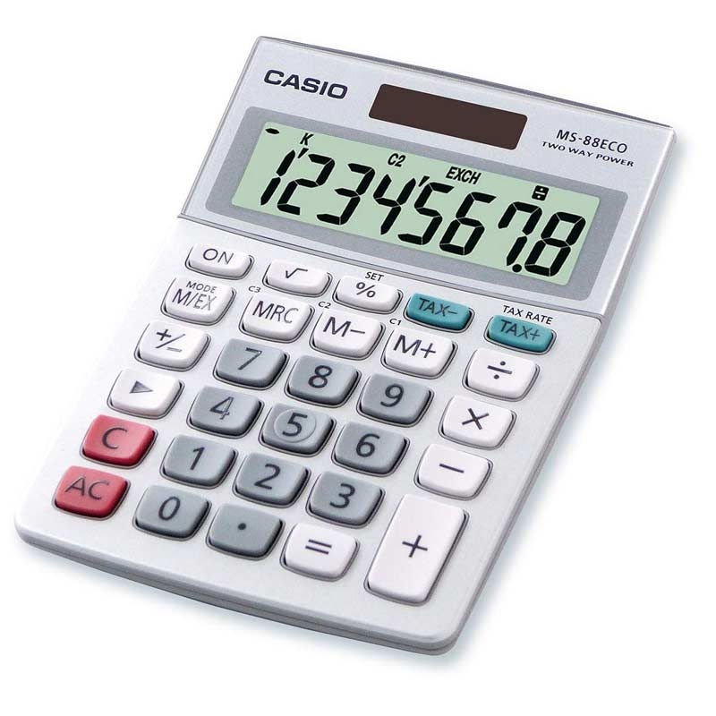 Casio MS-88ECO Tischrechner silber
