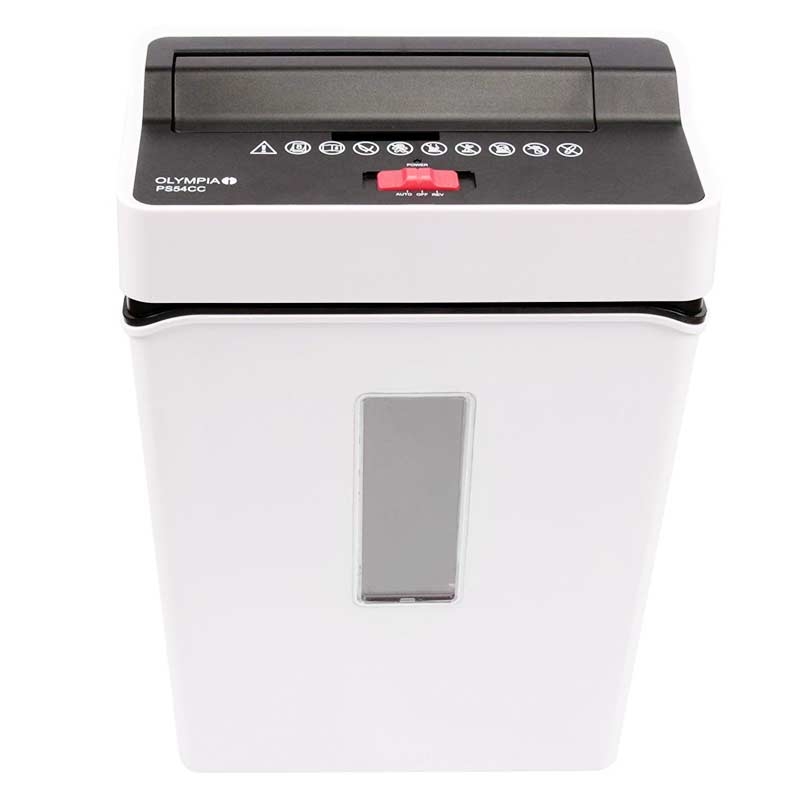 Olympia PS 54 CC Aktenvernichter P4 (Papierschredder, Partikelschnitt, 8 Blatt weiß