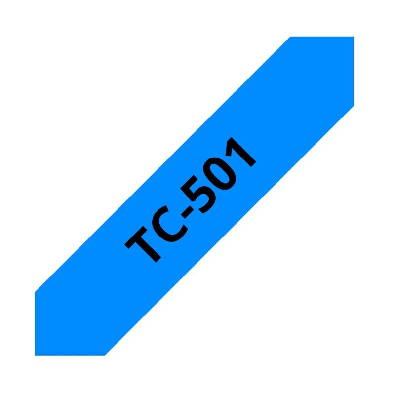 Brother TC-501 P-touch schwarz auf blau 12mm